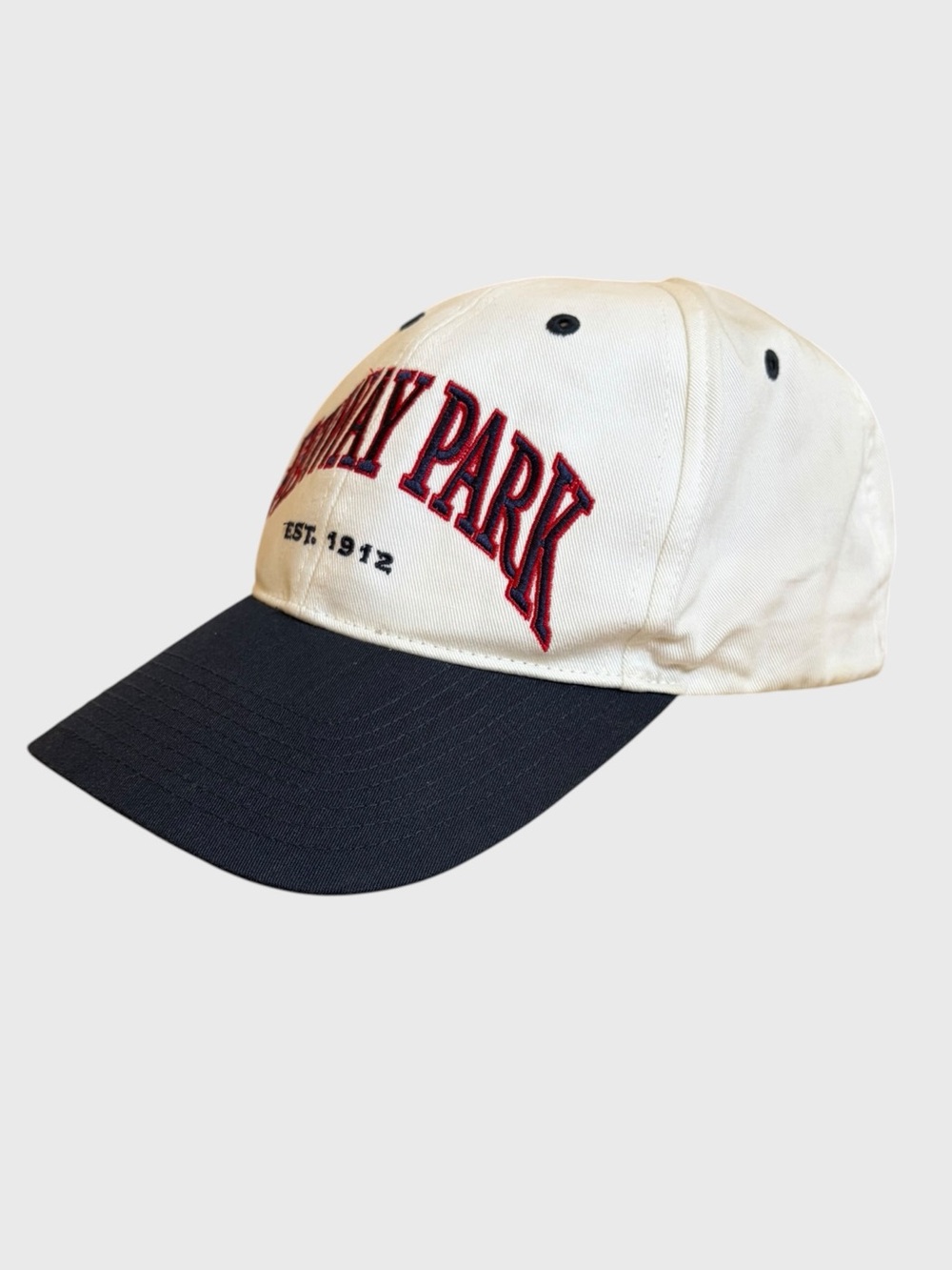 Vintage 90s Fenway Park Hat Boston Red Sox Cap Twins Enterprise White Navy MLB